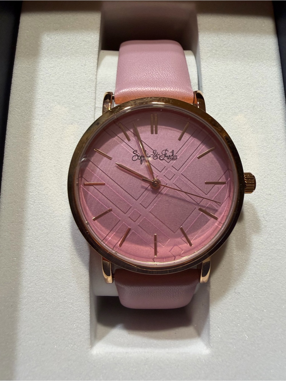 Pink Leather Women's Watch